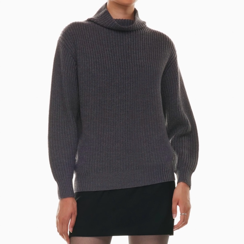 Aritzia Montpellier Turtleneck 100% Wool - Grey XS